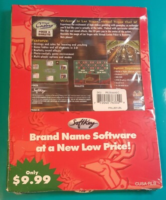 Virtual Casino - Poker & Roulette (PC), CD-ROM NEW FREE EXPEDITED SHIPPING