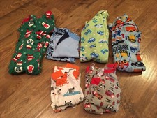 Boys Size 18 Months Pajamas Lot Of 9 Pcs. EC "Cars" Carter's, Gerber  more