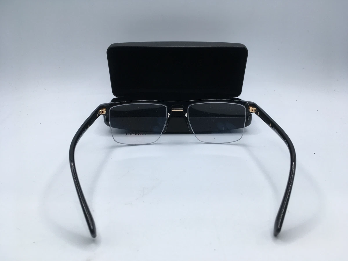 Versace VE3269 Men s Black Frame Demo Lens Rectangular Eyeglasses 55M