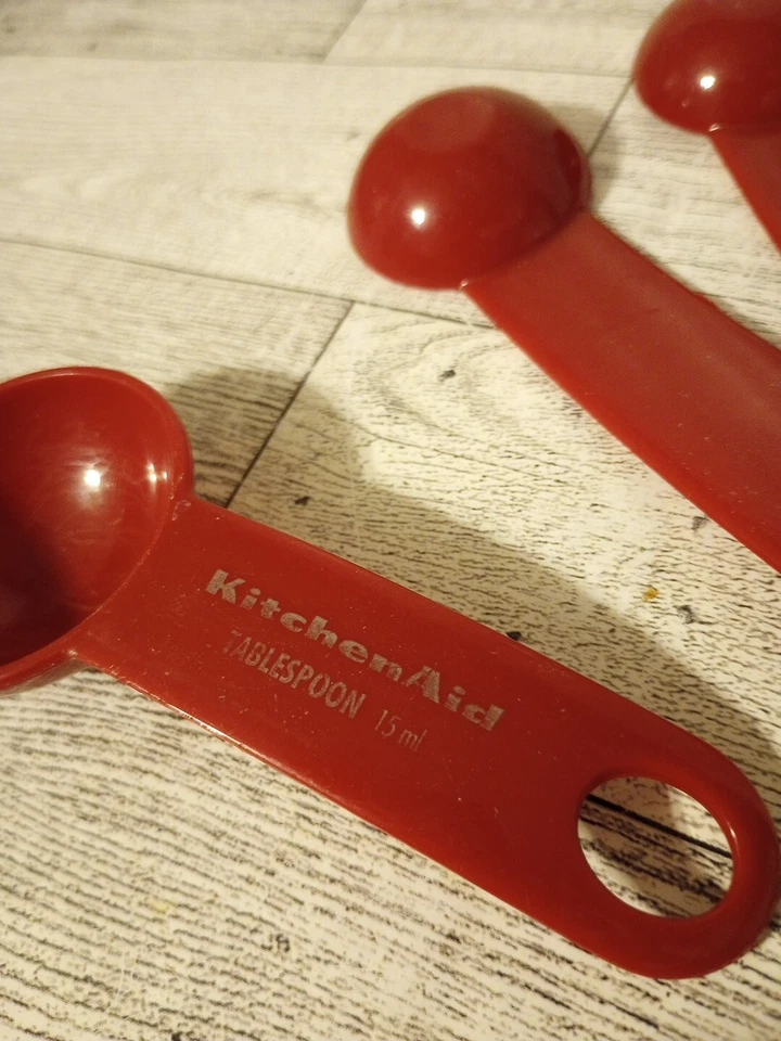5 Burgundy Kitchenaid Measuring Spoons Baking Cooking  - Image 4 of 4