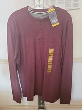 Member's Mark Men's Waffle Knit Long Sleeve Pocketed Thermal Henley