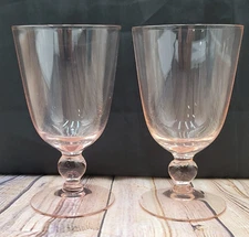 Vintage American Pink by Morgantown Water Goblets (set of 2)