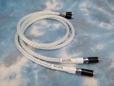Cables de interconexión de conexión Maze Audio plata carbono trenzado Litz RCA de 1/2 metro