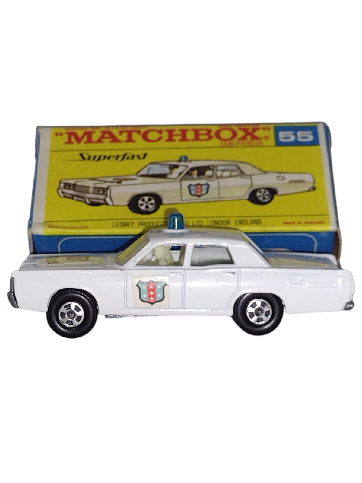 Vintage Matchbox Police Car Rare Blue Dome Light 55 Lesney Superfast