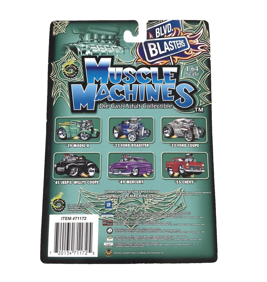 Muscle Machines Blvd Blasters '32 Ford Purple Roadster Adult Collectible 1:64 - Image 4 of 4