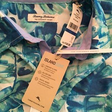 Tommy Bahama Men's Blue Palm Coconut Pt. Jungle Grove Shirt XLT or 2 XLB NWT 148