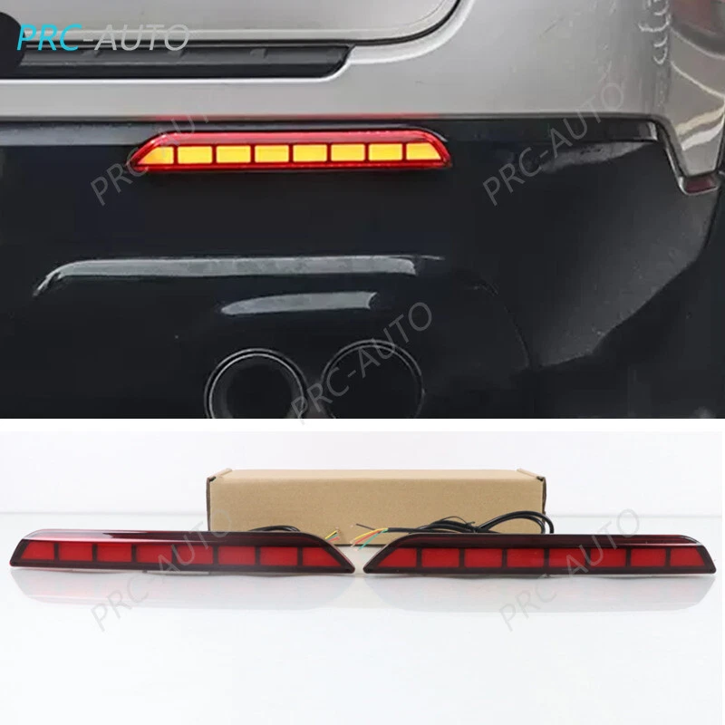 Para Ford Explorer 2020-2024 Cuadrado Parachoques Trasero Decoración Lámpara LED Luz Freno Foto 2 de 4