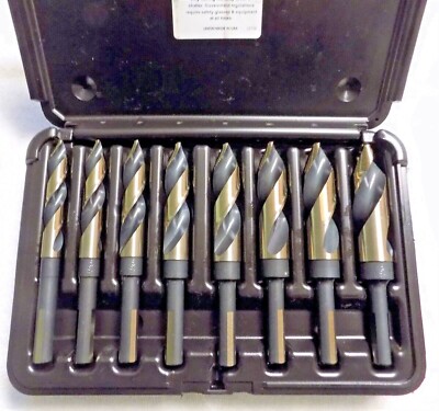 Norseman 26473 8 Piece 9/16'' to 1'' HD Black & Gold Vortex 1/2'' Shank Set USA
