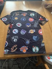 Men's NBA Team Logo Shirt Lakers Knicks Spurs Celtics 76ers Cavaliers Bulls L