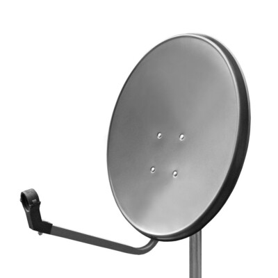 80 cm Satelliten SAT Spiegel Schüssel Antenne Camping Garten Balkon grau