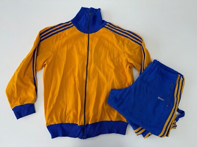 VINTAGE ADIDAS TRACKSUIT YELLOW JACKET YUGOSLAVIA SIZE ADULT