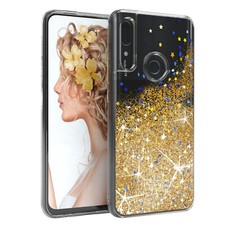 Custodia morbida silicone liquido per Huawei P Smart Z / Y9 Prime 2019 cover oro