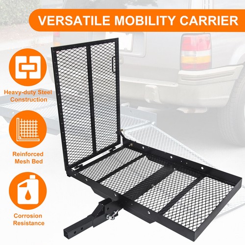 Foldable Electric-Wheelchair Hitch Carrier Mobility Scooter Rack Loading Ramp