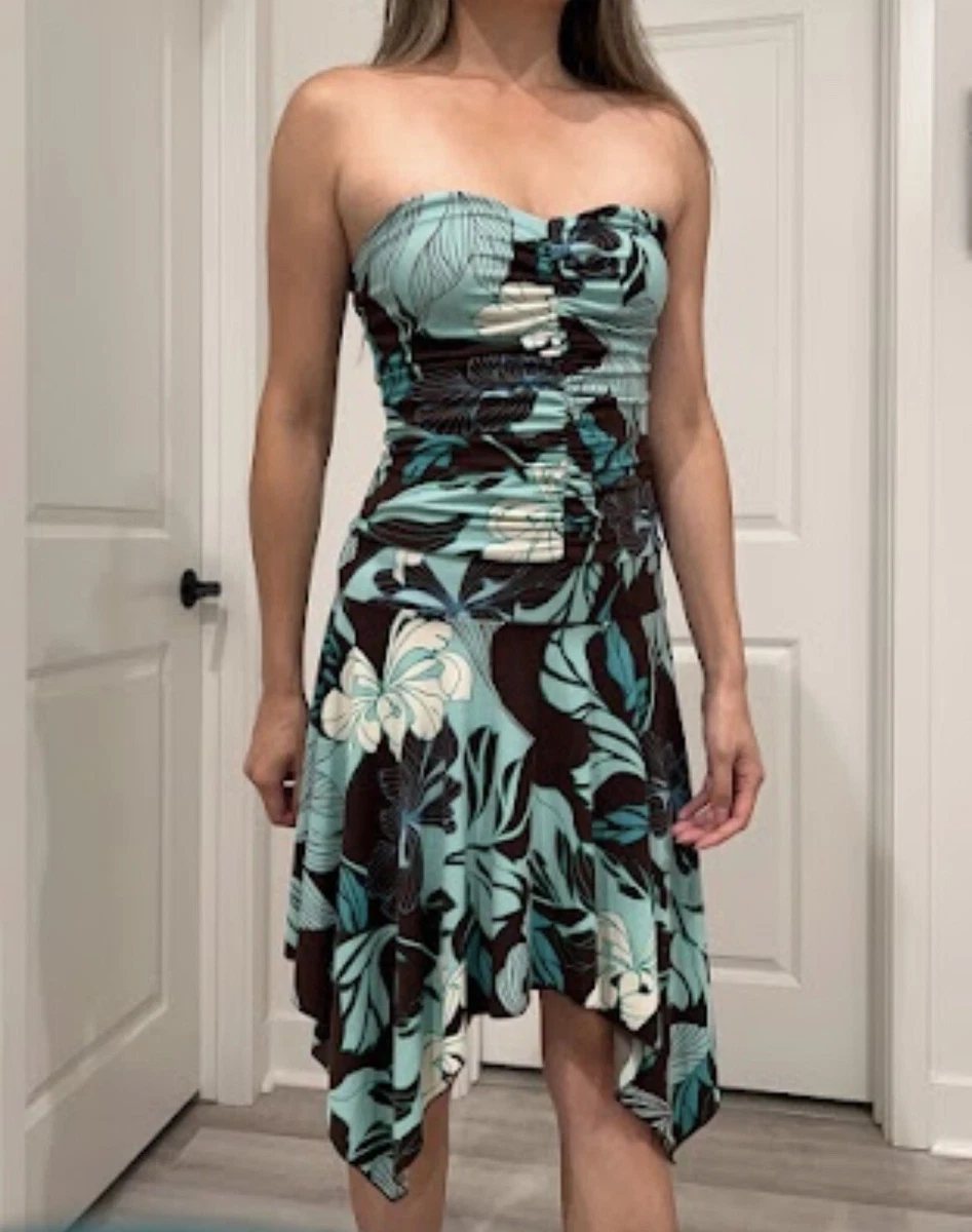 Strapless top hawaiian dress