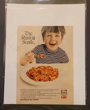Chef Boy-Ar-Dee Beef Ravioli In Sauce The Ravioli Smile Vintage Print Ad 1971