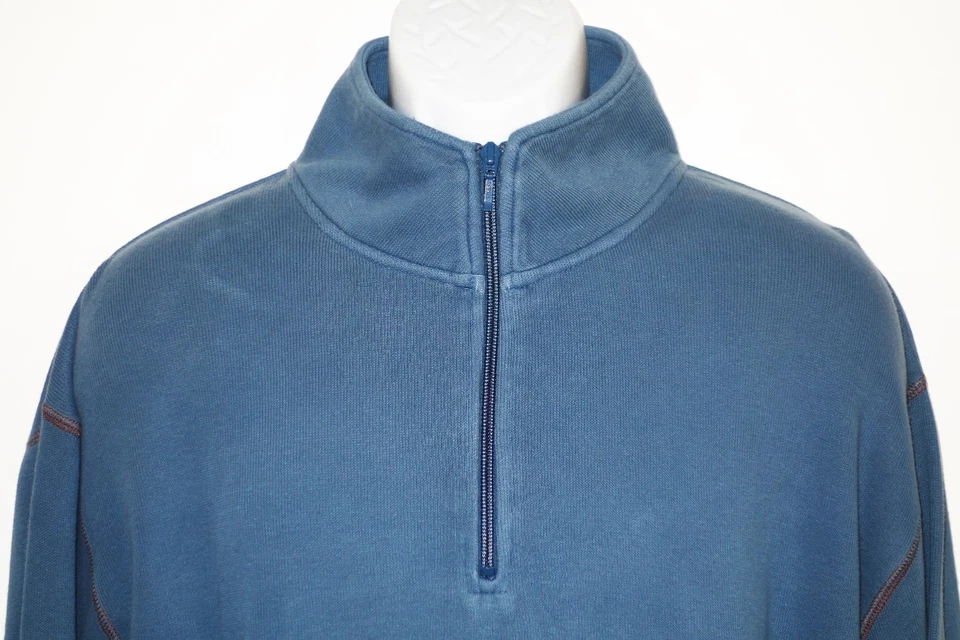 Cabelas Outfitter Series 1/4 Zip Pullover Sweater Blue Men's Large NWT - Image 2 of 4