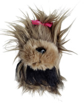 Battat Realistic Yorkshire Yorkie Plush Puppy Dog Stuffed Animal Toy Pink Bow