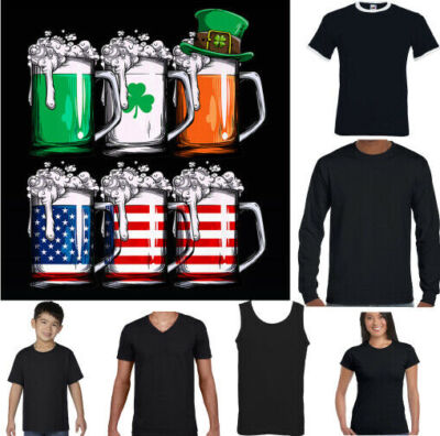 St.Patrick's Day T-Shirt, Guinness USA America Bier Paddys Irisch Unisex T-Shirt