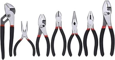 Pliers Set 7PC Mechanic Utility Hand Tools Linesman Hardened Cutting Edges Kit