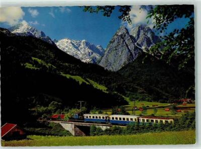 10232397 - 8100 Garmisch Bavarian Zugspitzbahn at Kreuzeckbahnhof against