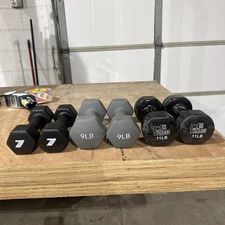 54lb Neoprene Dumbbell Set 7LB - 9LB - 11LB Pairs