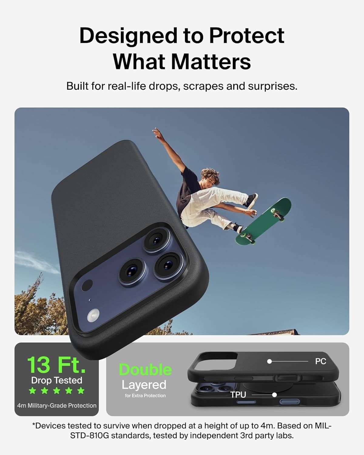 Belkin SheerForce Protect MagSafe Compatible iPhone 17 Pro Max Case Slim New