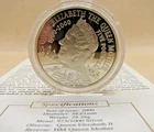 BULLION - 2000 Metric 1oz Capsuled Silver Proof Coin Crown Queen Mother