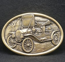 WE01168 AMAZING VINTAGE 1970s MODEL T FORD CAR ARTWORK BRASS BELT BUCKLE