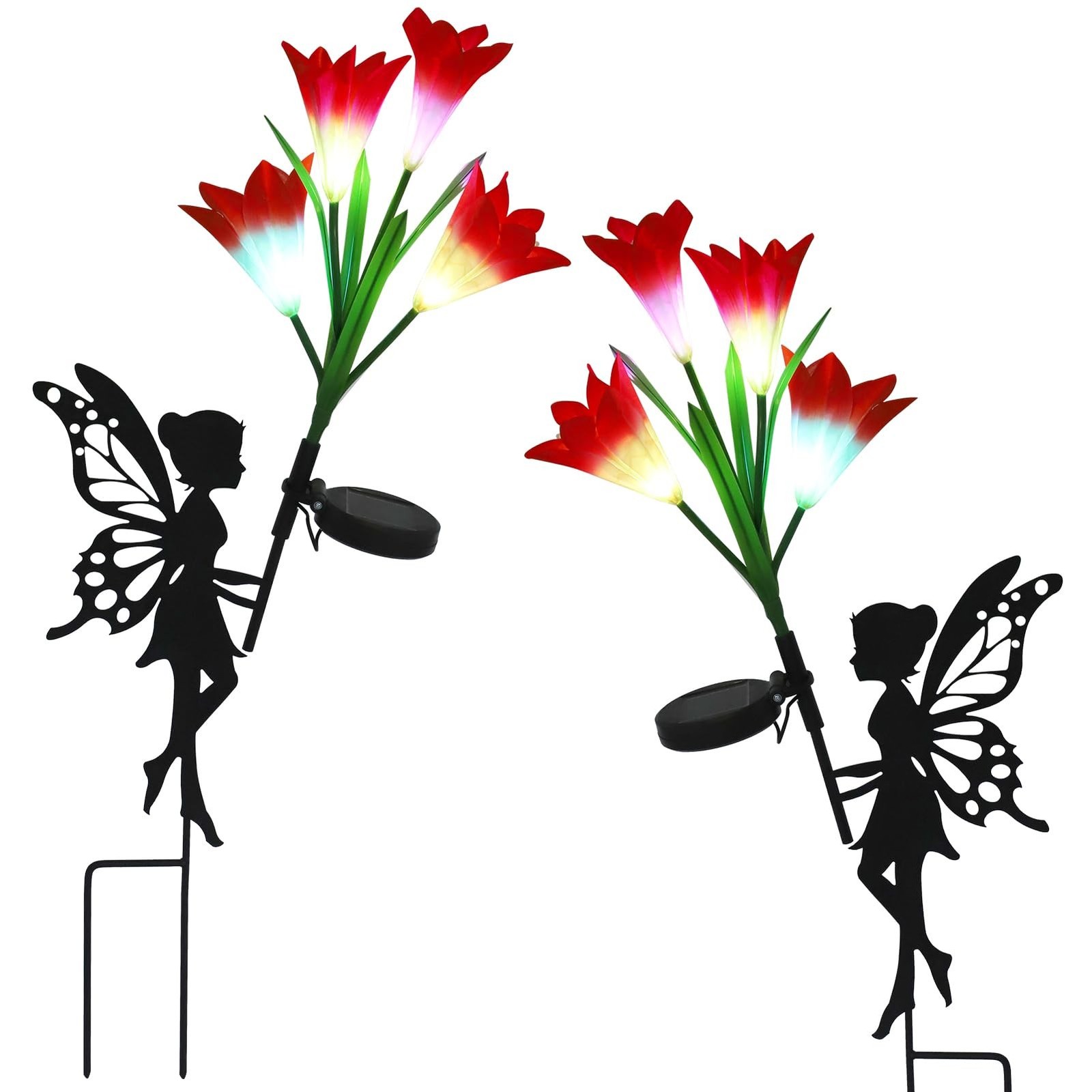 2 Pack Waterproof Solar Fairy Lights for Outdoor Yard & Garden