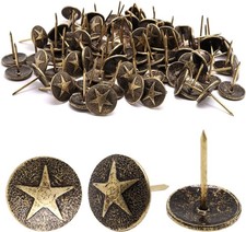 100pcs Upholstery Tacks Decorative Nails Thumb Tacks Round Metal Upholstery N...