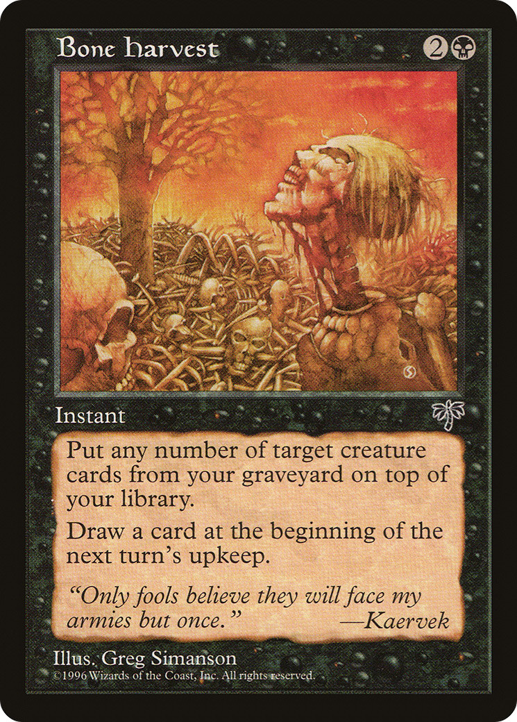 BONE HARVEST x4 mtg LP Mirage 4 Common