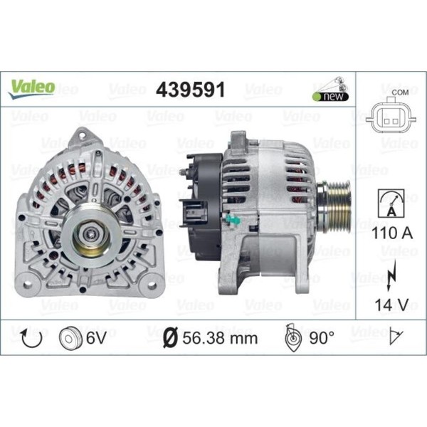 Valeo Generator Lichtmaschine 110A 14V FüR Renault Grand ScéNic II Megane-image