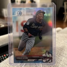 2017 Bowman Draft Ronald Acuña Jr. Sky Blue Refractor /399 NM Atlanta Braves