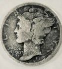Six 100 Year + Mercury Dimes -2x 1918P-2x 1918D-20D-24D. Own Century Old Coins!
