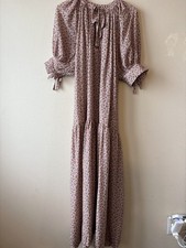 ULLA JOHNSON Selena Belted Printed Cotton-blend Coverup Dress  Green/Pink