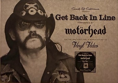 MOTORHEAD GET BACK IN LINE VINYL VIDEO PROMOTIONAL POSTCARD 2018 LEMMY KILMISTER
