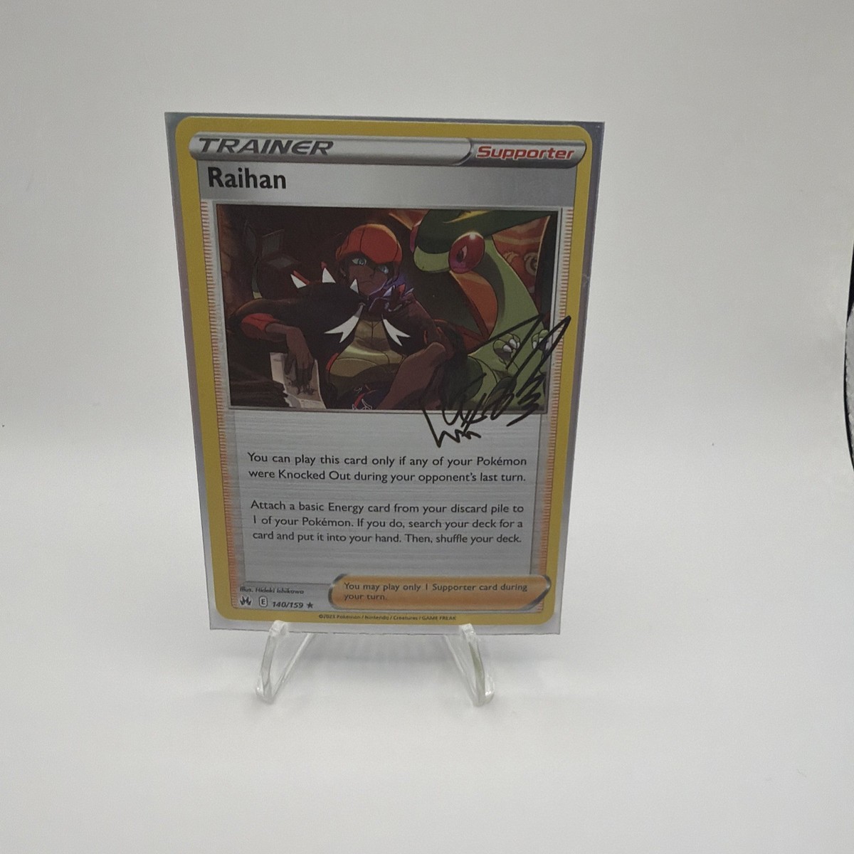 raihan pokemon card signed Leon Hop Bea Nessa Bede - 6 Holo Autograph Set - Crown Zenith You can play this card only if any of your Pokmon were Knocked Out during your opponents last turn Pokemon Card Raihan s12a 237/172