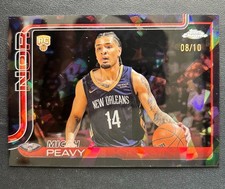 2025-26 Topps Chrome Sapphire Micah Peavy Rookie Black #08/10 No.291 RC