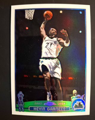 2003-04 Topps Chrome Refractor Kevin Garnett #100 Timberwolves