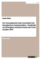 Der Generalanwalt Beim Gerichtshof Der EuropäIschen Gemeinschaften - Parallelitä