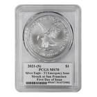 2021-(S) American Silver Eagle PCGS MS-70 - T2 FDOI Emily S. Damstra