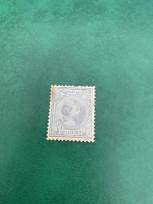 timbre nederland reine wilhelmine 1898 12 1/2 cent legere oblitéré - Photo 1/2