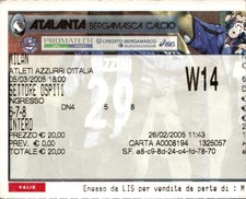 Atalanta Bergamasca Football vs Blue Athletes of Italy 2005 Stadium Ticket