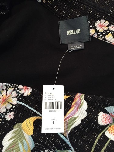 Anthropologie Maeve Ashbury One Shoulder Dress Sz 4 Multicolor New Tag $168 NWT - Picture 5 of 5