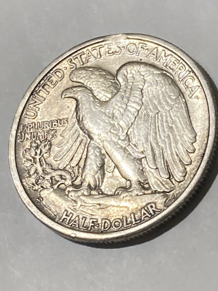 1943-S 50C Walking Liberty Half Dollar AU Small Planchet Clip - Image 4 of 4