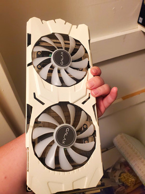 GALAX NVIDIA GeForce GTX White Dual Fan GPU PCIe x16 Multi-Monitor Support