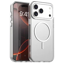 For iPhone 17 Pro Max 16 15 Magnetic Hard Back Protective Back Shockproof Case 