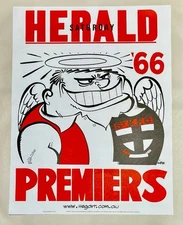 1966 St Kilda Saints Weg Art Premiers Poster - REPRINT