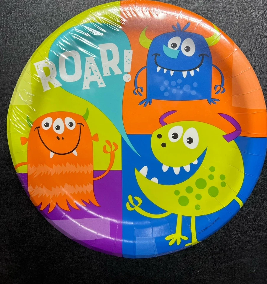 Divertidas servilletas de papel para bebidas de fiesta de cumpleaños para niños criaturas de dibujos animados monstruos divertidos Foto 3 de 4