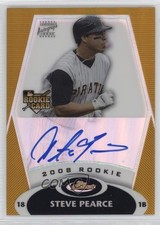 2008 Topps Finest Rookie Auto Gold Refractor /50 Steve Pearce #155 Auto 0v0